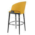 Nowy design żółty skórzany stołek barowy velis velis